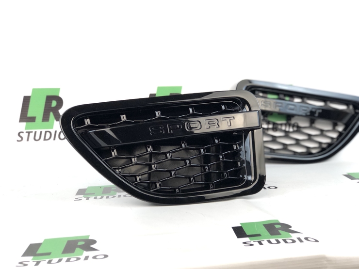 Решетки крыльев жабры черные Range Rover Sport 